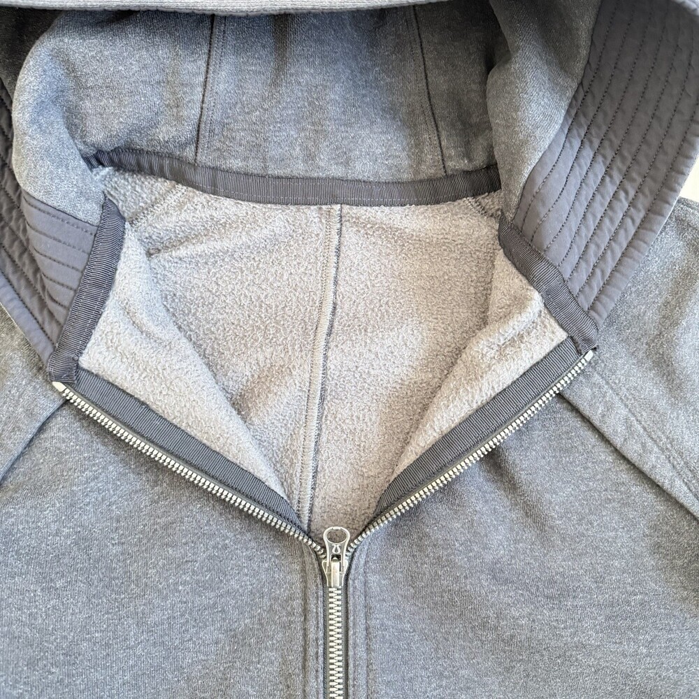 Lululemon Scuba Hoodie II Full-Zip Heathered Charcoal Grey 6 Women Pleated RARE - Picture 8 of 11